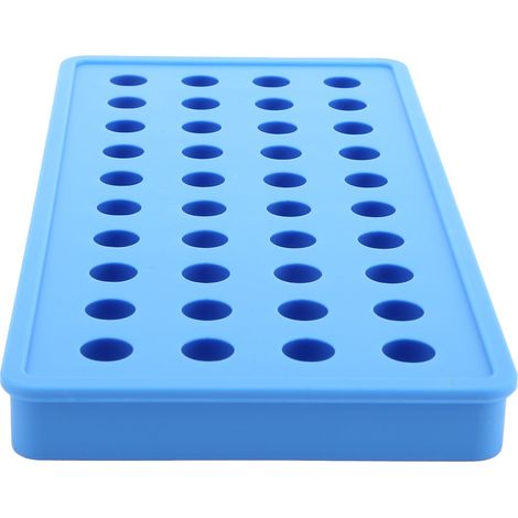 Moule à glaçons en silicone 40 cavités, bac à glaçons rond bleu ciel pour fêtes, bar et accessoires de cocktail (1/5)