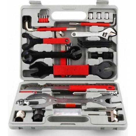 Kit de reparación de bicicletas Roxar, maletín, taller, 44 piezas (1/5)
