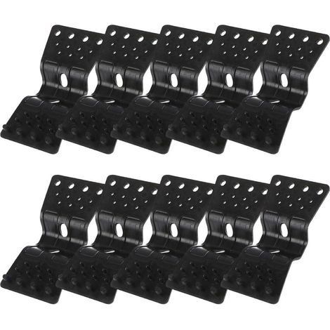 CCYKXA  Packung mit 10 robusten Kunststoff-Schmetterlingsclips zur Befestigung von Schattierungsnetzen und -geweben, Gartenfolien und Gewächshausbefestigungen, Schwarz