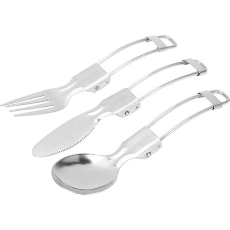 Ensemble de couverts pliables en acier inoxydable 304 portable et durable pour table