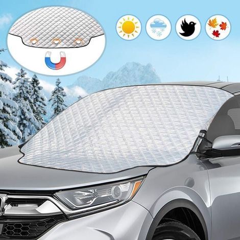 Funda para parabrisas de coche: magnética, plegable, antihielo, antinieve, antilluvia, anti-UV y antipolvo (183 x 116 cm) (1/5)