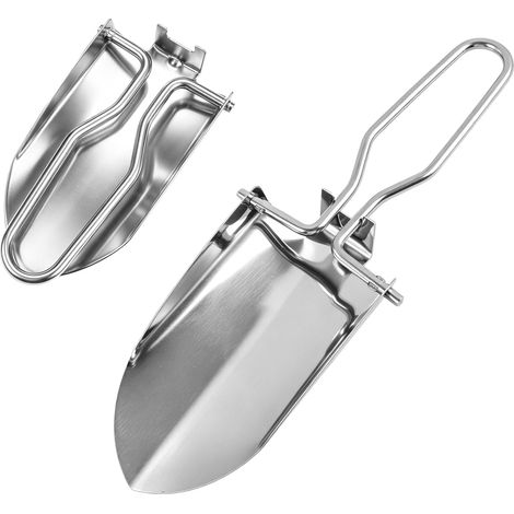 Pelle Pliante en Acier Inoxydable, Outil de Jardinage, Petite Pelle de Jardin Compacte pour Planter, Camping, Randonnée, Pelle de Survie Polyvalente (1/5)