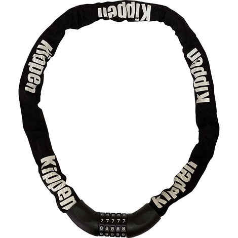 Chaîne avec cadenas à combinaison à 5 chiffres - Longueur 100 cm - Idéal pour vélo, skateboard, scooter, portails, boîtes à outils. (1/5)