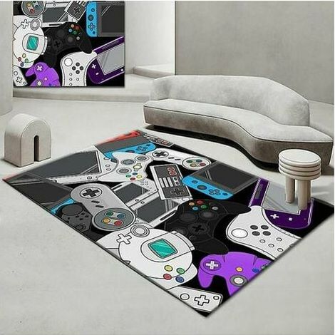 1 Piece Game Console Living Room Bedroom Rug Game Video Game Handle Bedside Mat Rug (M1 40 60cm) (1/5)