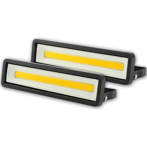 2er Set LED Flutlicht Außen 50W 4000LM, Leistungsstarker 220V Outdoor LED Strahler IP66 Wasserdicht, 3000K Warmweiß Sicherheitsbeleuchtung für Terrasse, Garten, Hof, Park, Garage [Energieklasse A+] (1/5)