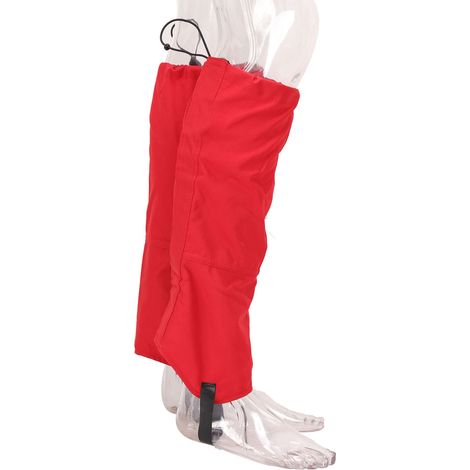 Une paire de guêtres imperméables unisexes en tissu Oxford ripstop 600D, pour la randonnée et les activités hivernales en extérieur (rouge). (1/5)