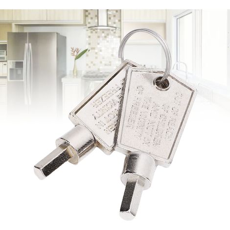 Llave pentagonal de 2 piezas para congelador, fabricada en aleación de aluminio: portátil y universal para puertas de frigorífico/armario de cristal. (1/5)