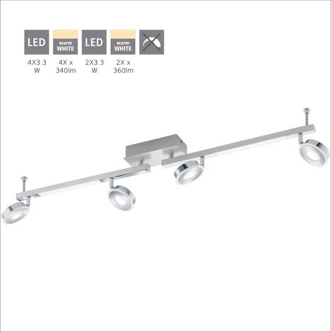 Lampe de plafond à 4 lumières Cardillio Chrome - 95999 (1/4)