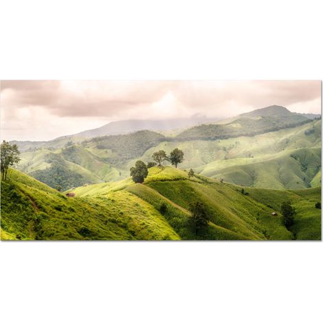 CRÉDENCE CUISINE Paysage - Collines - Vert 60x30 cm (1/5)