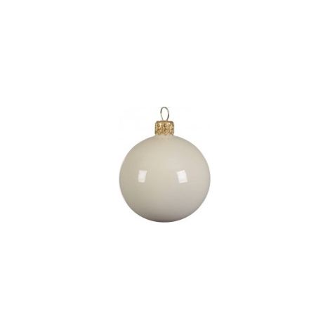 Weiße Weihnachtskugel aus Milchglas 15 cm