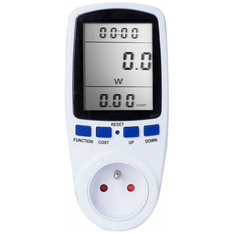 Compteur d'énergie numérique LCD, wattmètre, appareil de surveillance de la puissance électrique (kWh), analyseur de puissance (Fr)-AquaForge (1/5)
