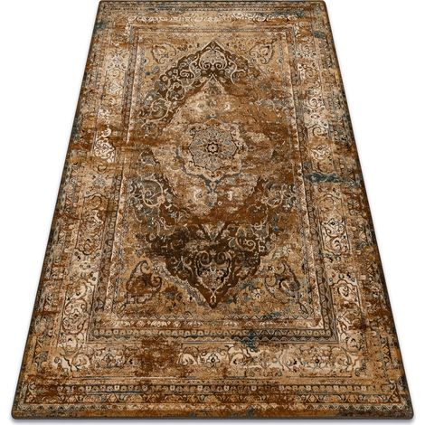 Wollteppich SUPERIOR NURI cognac brown 200x300 cm