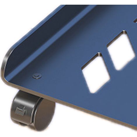 Support pour tour d'ordinateur en métal, rotation à 360°, nettoyage facile, support de bureau pour la maison, acier épais de 1,2 mm, roulettes universelles avec frein.