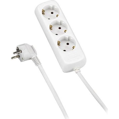 BASE MÚLTIPLE 3 ENCHUFES CON CABLE 3X1,5 1,4 METROS ALYCO