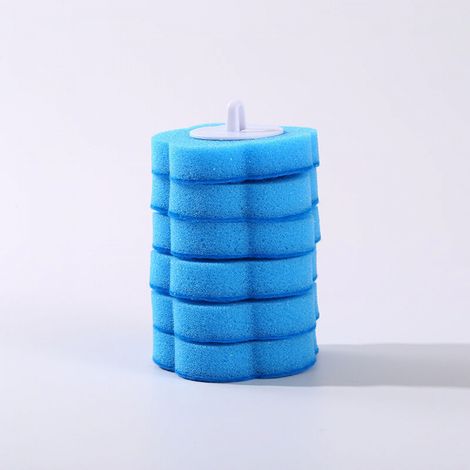 Recharge de nettoyant WC jetable, éponge nettoyante bleue au parfum océanique, désinfectant et exfoliant, 60 unités (1/5)