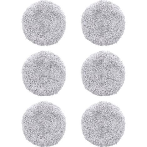 6 pieces de remplacement de chiffon de vadrouille lavable pour HOBOT 168/188 Robot de nettoyage de vitres tampons de vadrouille en microfibre accessoires reutilisables,modele:Gris 6 PCS -,de DEBUN