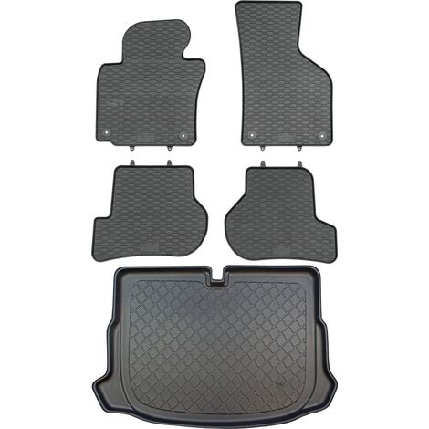 Set di tappetini in gomma per auto e tappetino per bagagliaio per Volkswagen Scirocco III Coupé dal 06.2008 al 2017. (1/5)