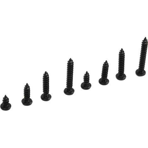 Lot de 300 vis à bois autonivelantes tête cylindrique fendue M3 acier carbone assortiment M3x6 50pcs M3x8 50pcs M3x10 40pcs M3x12 40pcs M3x14 30pcs M3x16 30pcs M3x18 30pcs M3x20 30pcs (1/5)
