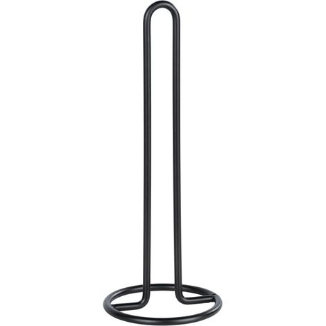 1 Porte essuie-tout vertical, Métal noir, H33 cm, Pour rouleaux standards, Cuisine (1/4)