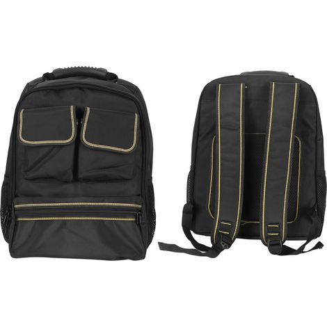 Sac à dos d'outillage multifonction en toile Oxford, sac à outils rigide pour électricien et réparations. (1/5)