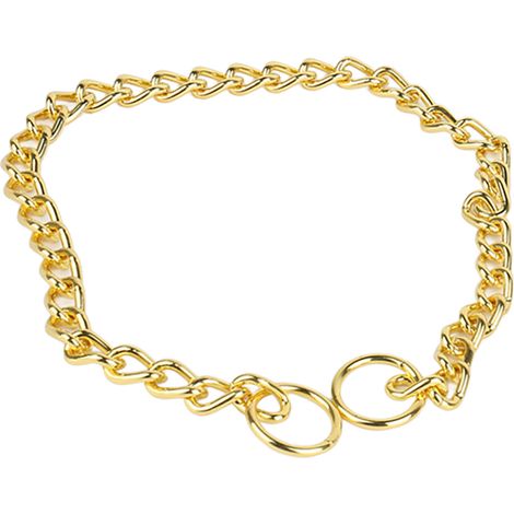 Haustierhalsband, goldfarben, dekorative und robuste Kette für Hunde und Katzen, 0,35 x 55 cm / 0,14 x 21,7 Zoll (1/5)