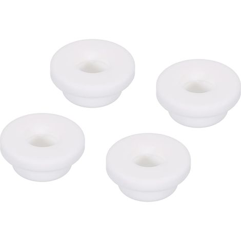 4Pcs Passe-Câble T-Forme Diamètre Installation 25mm, ID 15mm, Hauteur de 15mm Passe Fil Rondelle Caoutchouc Bouchons de Trous Flexibles pour Orifices de Câbles, Blanc (1/5)