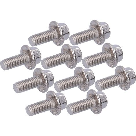 Vis à tête hexagonale à embase inox 304, lot de 10, M5 longueurs 10/12/16/20/25/30/35/40mm, fixation boulonnerie M5x12 (1/5)