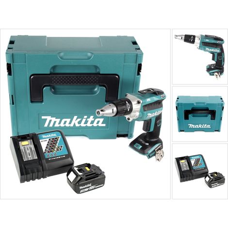 Makita DFS 250 RF1J Akku Trockenbauschrauber 18 V Brushless + 1x Akku 3,0 Ah + Ladegerät + Makpac