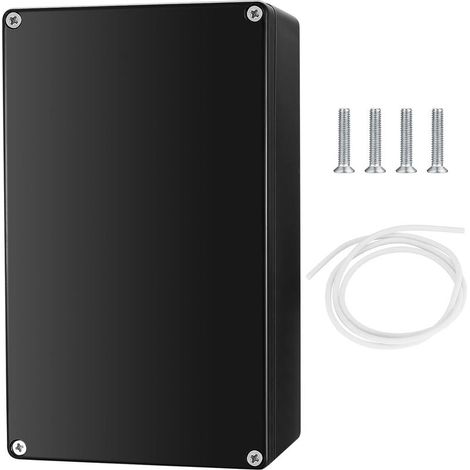 IP65 Wasserdichte elektrische Anschlussdose für den Außenbereich, Steckeranschlussdose, elektronisches Kunststoffgehäuse für den Außenbereich (Schwarz 20 x 12 x 7,5 cm) (1/5)