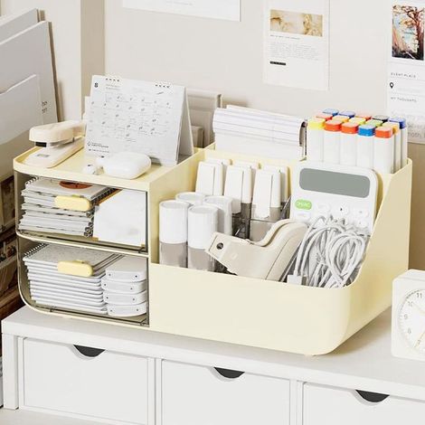 Boîte de rangement pour maquillage et cosmétiques, organisatrice pratique pour ranger produits de beauté, accessoires et articles cosmétiques au quotidien (1/5)