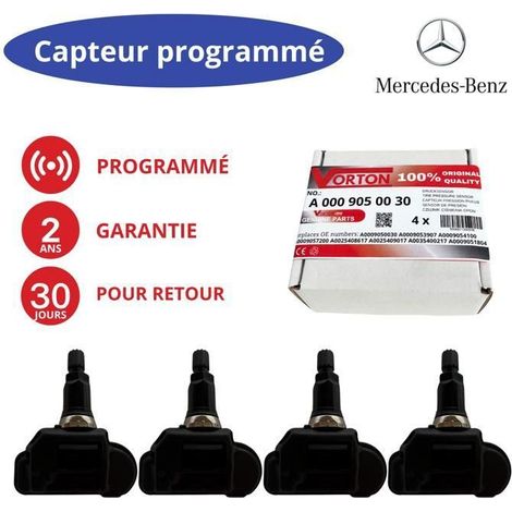Set di 4 sensori TPMS programmati 433 MHz per Mercedes ML W166 / AMG GT C190 / EQC N293 / Infiniti Q30/QX30