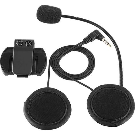 Keenso Oreillette Bluetooth pour Casque de Moto, Microphone et Accessoires de Fixation par Clip pour Interphones V4 et V6 (1/5)