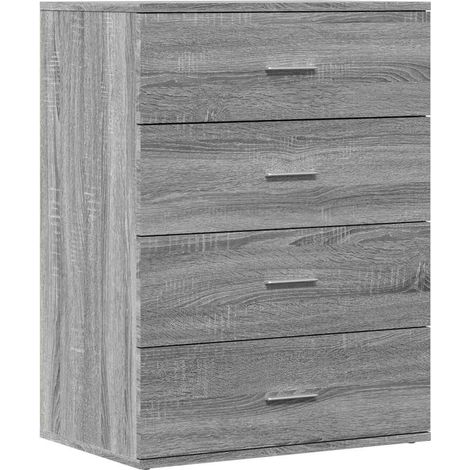 Credenza credenza cassettiera mobile contenitore organizer cucina soggiorno soggiorno Sonoma 60 x 39 x 80 cm derivati del legno grigio 020036418