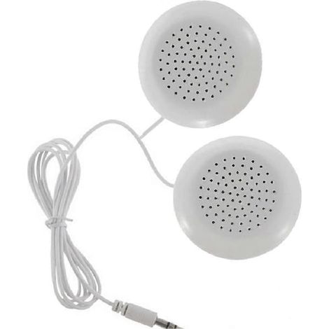 Mini-enceinte coussin AUX 3,5 mm pour MP3, MP4 et CD - Idée cadeau blanche (1/5)