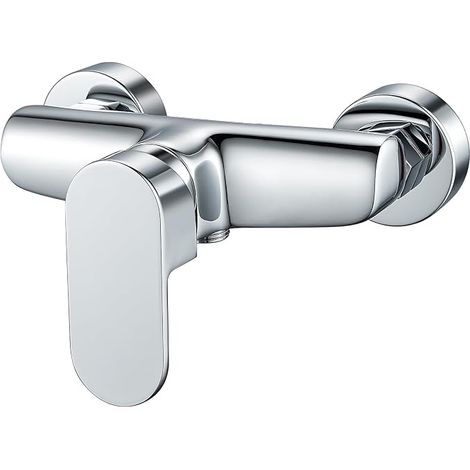 Grifo mezclador de ducha, grifo mezclador de ducha universal de pared con rosca G1/2, grifo mezclador de agua fría y caliente. (1/5)