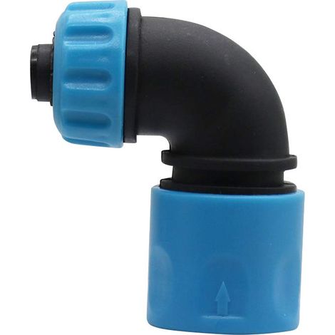 2 Stück ABS 12,5 mm (1/2 Zoll) 90°-Winkel-Schnellverbinder, Knopf, Schnellverbinder für Autowaschschlauch für Gartenbewässerung