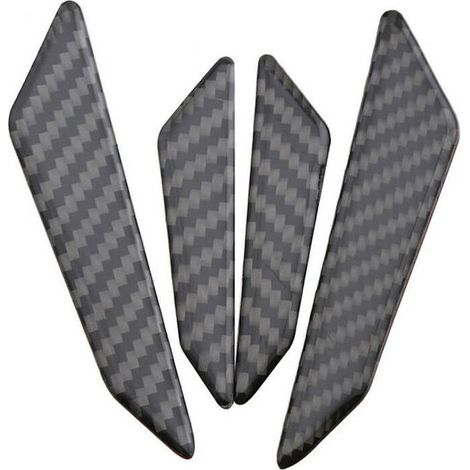 Lot de 4 protections latérales de porte de voiture universelles - Fibre de carbone (1/5)