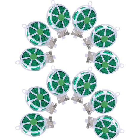 12 Rouleaux Fil d'attache de Jardinage Fil de Jardinage Attaches végétales pour l'extérieur Cracages de Torsion Lourds Cravate végétale Attaches de Jardin Green (1/5)