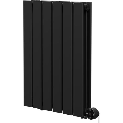 Hudson Colore Matt Black 600mm x 452mm Horizontal Digital Thermostatic Electric Double Panel Radiator (1/5)