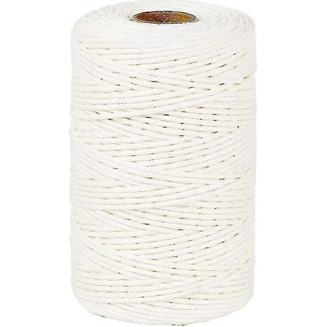 Ficelle de boucher en coton, 500 mètres, 3 mm, pour la cuisine, les loisirs créatifs, la boulangerie et la boucherie. (1/4)