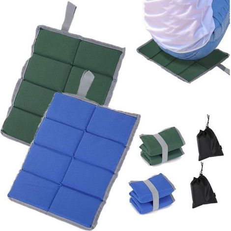 Coussin d'assise extérieur - Lot de 2 - Coussin d'assise- 40 x 30 cm - Coussin d'assise pliable pour l'extérieur (1/4)