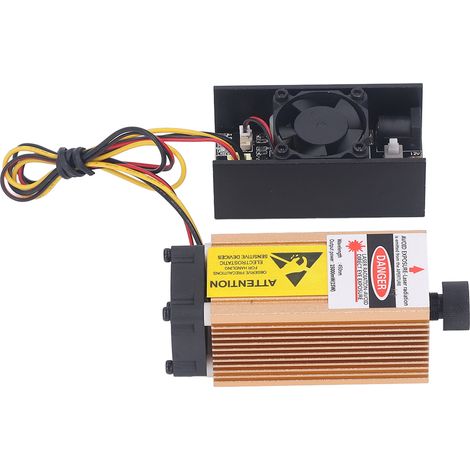 15W 12V Blaulasermodul, fokussierbarer CNC-Gravier- und Schneidemaschinenkopf mit Schutzbrille (1/5)
