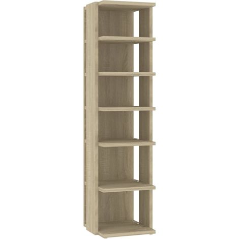 Shoe Cabinet Sonoma Oak 27.5x27x102 cm Engineered Wood vidaXL