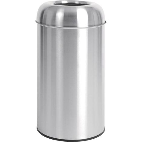 Poubelle dome inox ouverte 40L - BOLERO