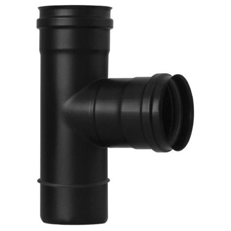 TECNOGAS Tee Nero Opaco Per Stufe A Pellet D.100