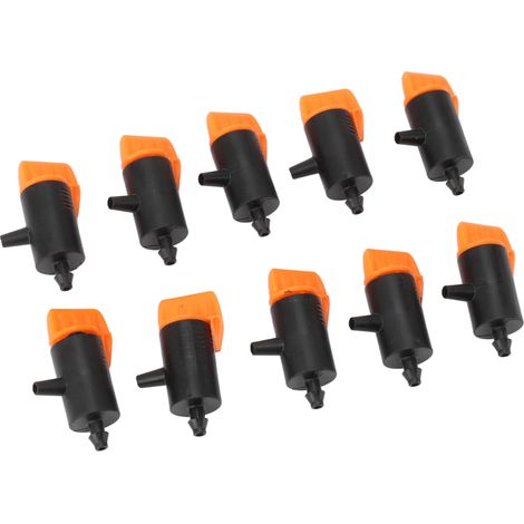 10 Pièces Goutteurs d'Irrigation 0 à 200L Émetteurs Goutte à Goutte Réglables Micro Pulvérisateurs Débit d'Eau Arrosage Système d'Irrigation Accessoires (1/5)
