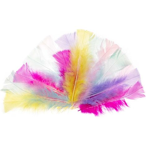 Plumes de dinde pastel coupées, 10-15 cm