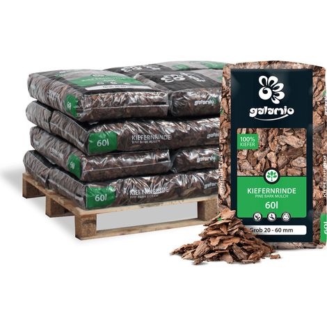 Galamio Rindenmulch Kiefer Grob 60l x 12 Sack 720l 12er
