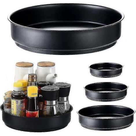 Plateau rotatif à 360° pour la cuisine, boîte de rangement, pot à épices, pot à snacks (1/4)