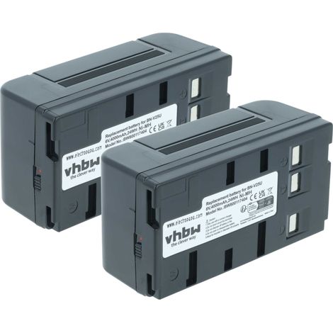 vhbw 2x Akku Ersatz für JVC BN-V22U, BN-V20, BN-V25U, BN-V25, BN-V24U, BN-V22, BN-V20US, BN-V20U für Kamera (4000 mAh, 6 V, NiMH) (1/5)
